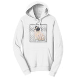 Pug Love Text - Adult Unisex Hoodie Sweatshirt