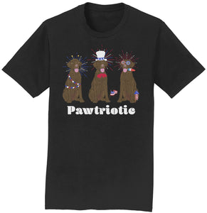 4th of July Lineup Chocolate Lab - Adult Unisex T-Shirt