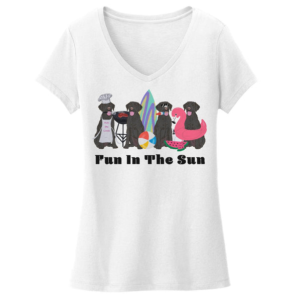 Summer Lineup Black Lab - Women's V-Neck T-Shirt