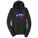 Texas Flag Pattern Lab Silhouette - Adult Unisex Hoodie Sweatshirt