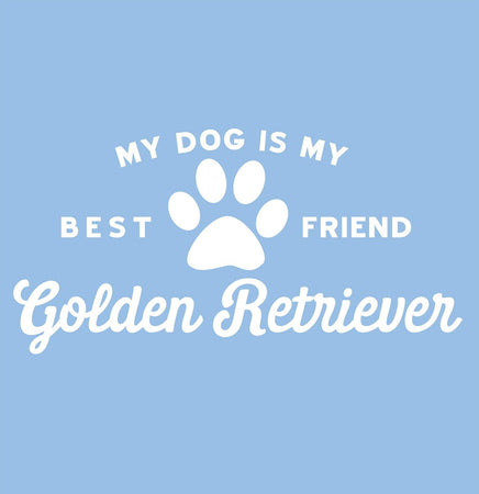 My Dog is my Best Friend Golden on Blue - Youth Pigment Dyed Hat