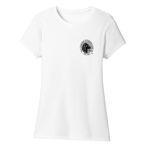 The Labrador Retriever Club - LRC Logo - Left Chest Black & White - Women's Tri-Blend T-Shirt