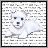 Westie Puppy Love Text - Adult Unisex T-Shirt