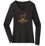 DFW Lab Rescue Logo - Women's V-Neck Long Sleeve T-Shirt