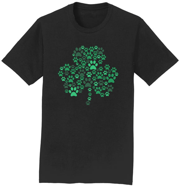 Green Paw Shamrock - Adult Unisex T-Shirt
