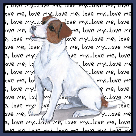 Jack Russell Terrier Love Text - Adult Unisex Hoodie Sweatshirt
