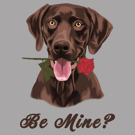 Chocolate Labrador Be Mine - Women's V-Neck T-Shirt