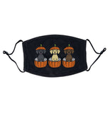 3 Pumpkin Lab Pups - Adult Adjustable Face Mask