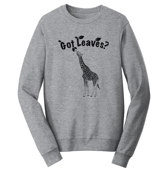 Giraffe Got Leaves Crewneck Sweatshirt | NEW Zoo & Adventure Park