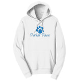 Parker Paws Blue Paw Print Logo - Adult Unisex Hoodie Sweatshirt
