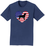 USA Flag Lab Silhouette - Adult Unisex T-Shirt