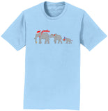 Christmas Elephant Family - Adult Unisex T-Shirt