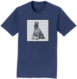 Schnauzer Love Text - Adult Unisex T-Shirt