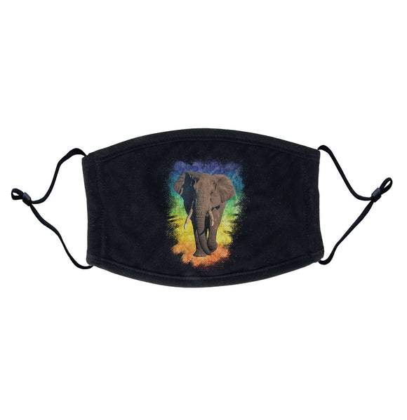 Elephant Rainbow Adjustable Face Mask | International Elephant Foundation