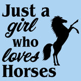 Just A Girl Who Loves Horses Silhouette - Adult Unisex T-Shirt