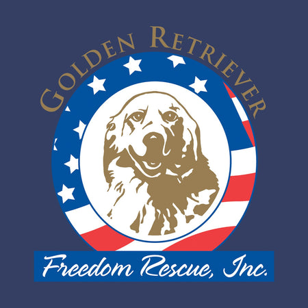 Golden Retriever Freedom Rescue Logo - Left Chest - Adult Unisex Full-Zip Hoodie Sweatshirt