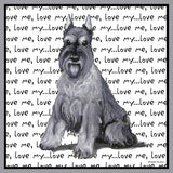 Schnauzer Love Text - Adult Unisex T-Shirt