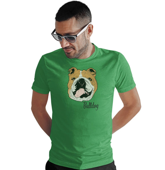 Animal Pride - Bulldog Headshot - Adult Unisex T-Shirt