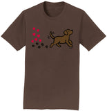 Chocolate Labrador Love Trail - Adult Unisex T-Shirt