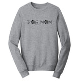 Animal Pride - Paw Text Dog Mom - Adult Unisex Crewneck Sweatshirt
