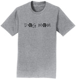 Dog Mom - Paw Text - Adult Unisex T-Shirt