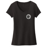 LRC Logo - Left Chest Black & White - Women's V-Neck T-Shirt