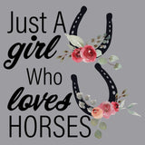 Just A Girl Who Loves Horses - Adult Unisex T-Shirt