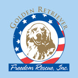 Golden Retriever Freedom Rescue Logo - Left Chest - Adult Unisex T-Shirt