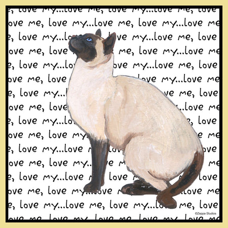 Siamese Love Text - Adult Unisex T-Shirt