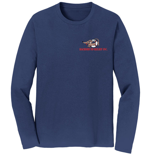 Dachshund Relief Inc - So Cal Dachshund Relief Left Chest Logo - Adult Unisex Long Sleeve T-Shirt