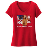 In Golden we Trust - Women's V-Neck T-Shirt