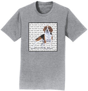 Beagle Love Text - Adult Unisex T-Shirt
