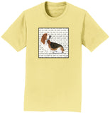 Basset Hound Love Text - Adult Unisex T-Shirt