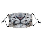 New Zoo & Adventure Park - White Tiger Face - Adult Adjustable Face Mask
