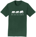 We Are All Family Elephants Silhouette T-Shirt | International Elephant Foundation