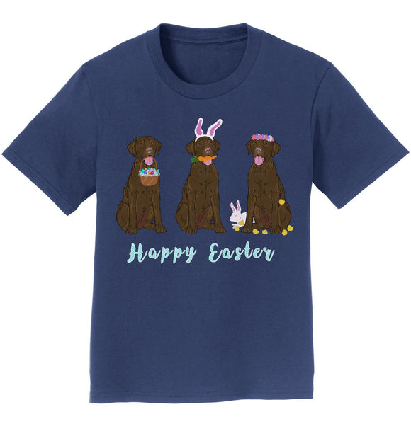 Easter Chocolate Labrador Line Up - Kids' Unisex T-Shirt