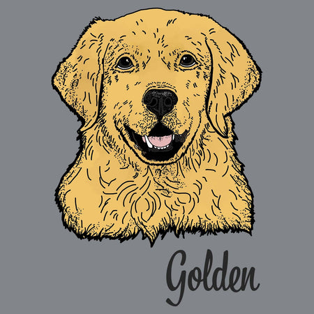 Golden Retriever Headshot - Adult Unisex Long Sleeve T-Shirt