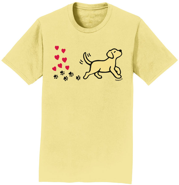 Yellow Labrador Love Trail - Adult Unisex T-Shirt
