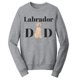 Yellow Labrador Dad Illustration - Adult Unisex Crewneck Sweatshirt