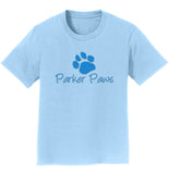 Parker Paws Blue Paw Print Logo - Kids' Unisex T-Shirt