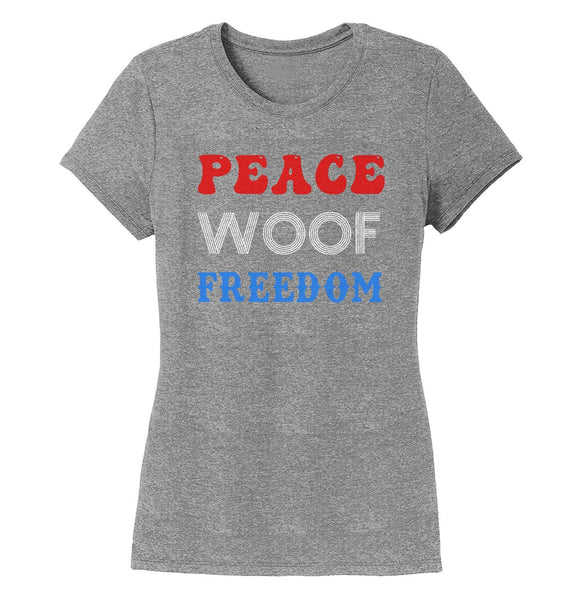 Peace Woof Freedom - Women's Tri-Blend T-Shirt