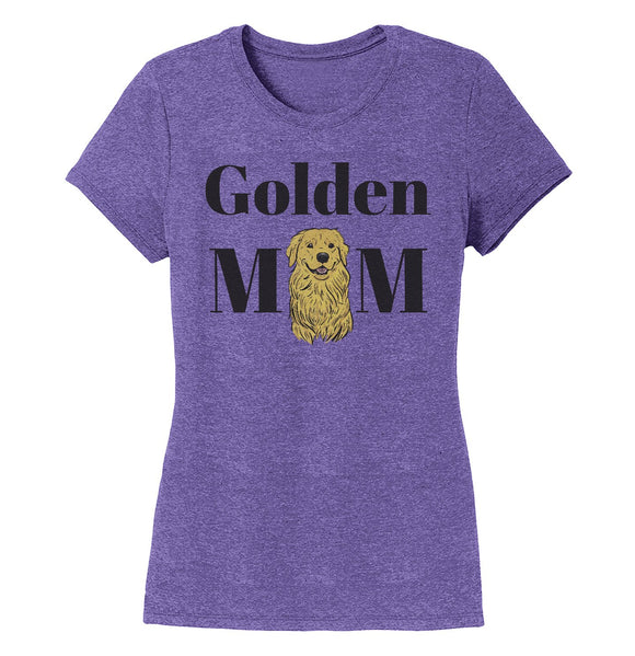 Golden Mom Illustration - Women's Tri-Blend T-Shirt
