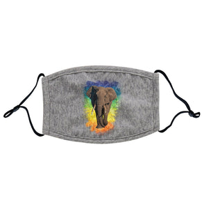 Elephant Rainbow Adjustable Face Mask | International Elephant Foundation