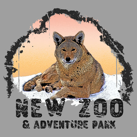 NEW Zoo Logo Red Wolf Sunset - Adult Tri-Blend T-Shirt