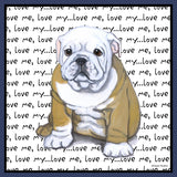 Bulldog Puppy Love Text - Adult Unisex Hoodie Sweatshirt