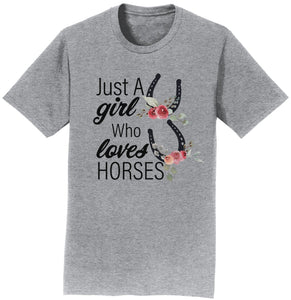 Just A Girl Who Loves Horses - Adult Unisex T-Shirt