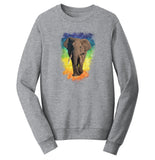 Elephant Rainbow - Adult Unisex Crewneck Sweatshirt