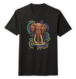 Wiggly Lines Elephant - Adult Tri-Blend T-Shirt