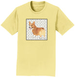 Corgi Love Text - Zeppa Studios - Adult Unisex T-Shirt