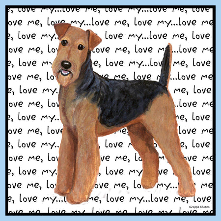 Airedale Terrier Love Text - Kids' Unisex T-Shirt